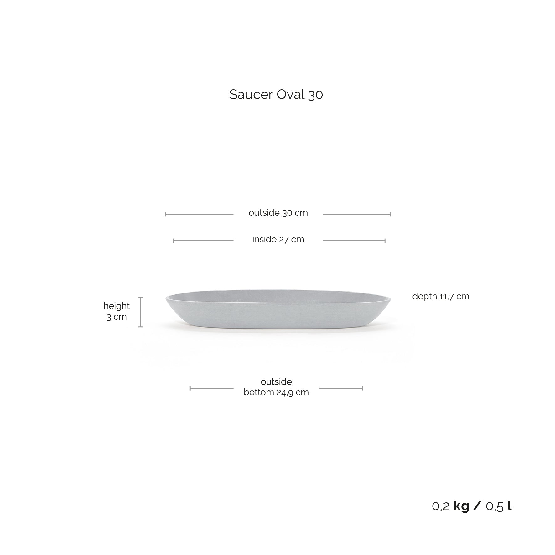 Krukfat oval 30cm